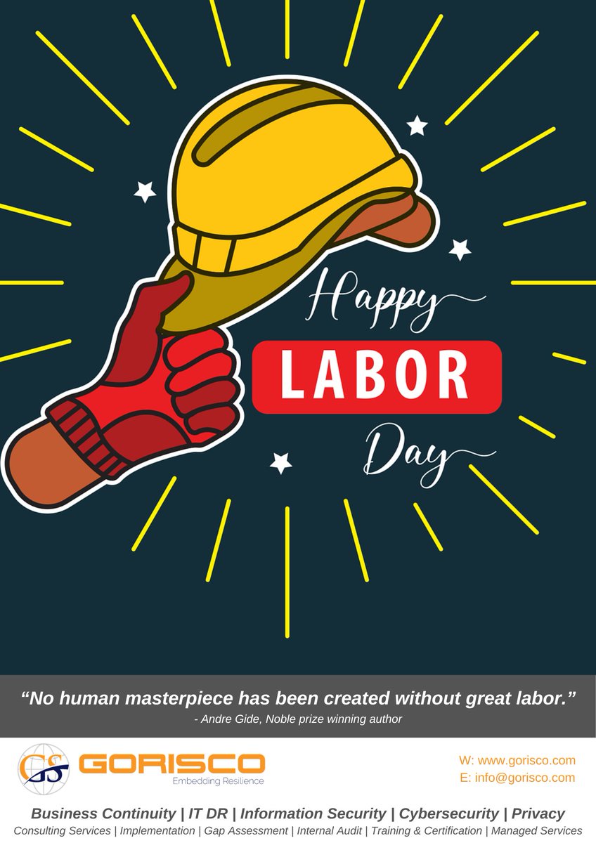 To our American partners and friends, Gorisco wishes you all a Happy Labor Day!
#laborday #organizationalresilience