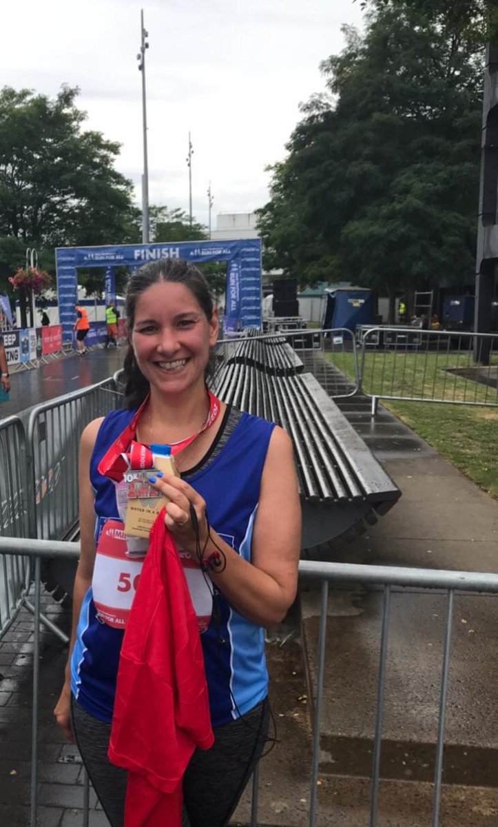 Ok it wasn't a personal best! BUT after a bust knee,deferred entry, COVID,a 2nd fall,a heatwave&amp; long COVID I can't believe I even finished.Thanks to the wonders that are the folk of <a href="/runforall/">PAVLOV</a> #Middlesbrough for cheering &amp; the bestest Physio ever 💟 There really was a will...!💪