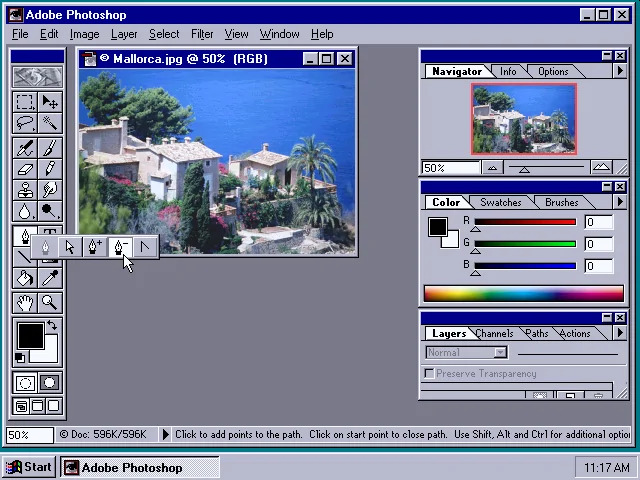 RetroTechDreams's tweet image. Adobe Photoshop 4.0 #photoshop It's still a very functional photo editor today.