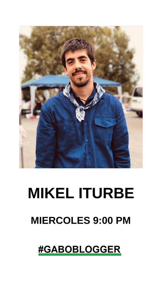 GCotte_'s tweet photo. Mikel Iturbe será el primero en estrenar la nueva temporada del #GaboBlogger ¡miércoles 07, 9:00 PM! https://t.co/9OoyytkZSX @Fatty_Martin https://t.co/KJ0tN0h5Fy