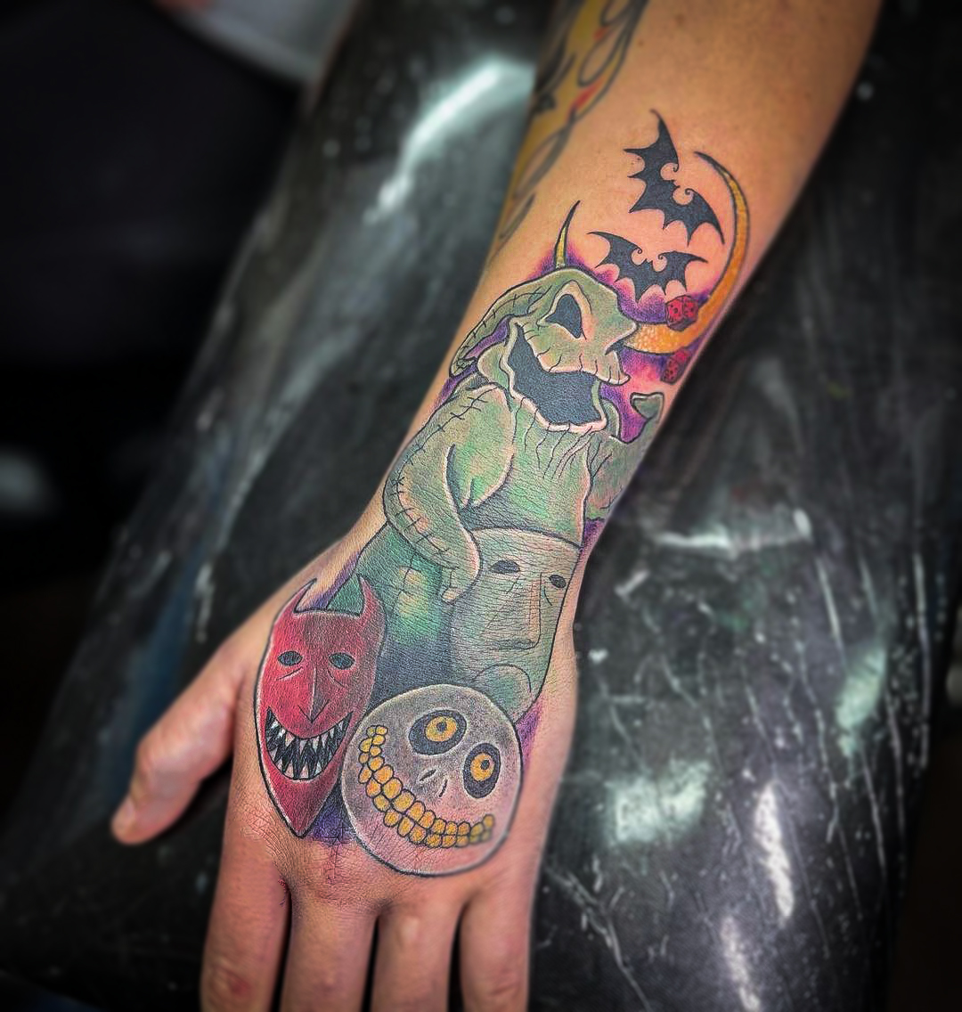Club Tattoo on X: "Oogie Boogie! #SpookySeason is almost upon us! What kinds of #spookytattoos are you going to get? Let us know in the comments! Tattoo by Natasha at