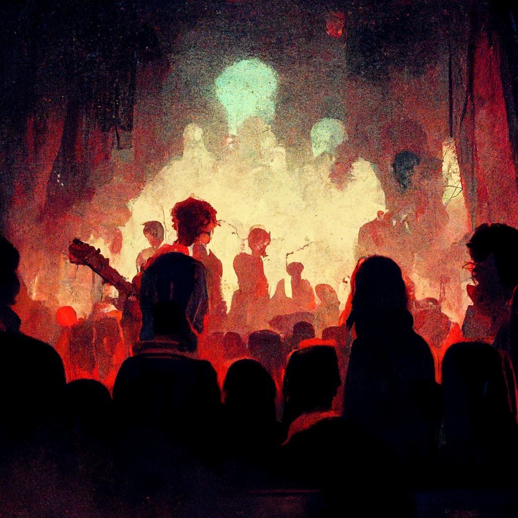 K_Mc_Max's tweet photo. Demons’ Day at the Indie Rock Concert #Art #AI #AIArt https://t.co/qw9lJttOxb