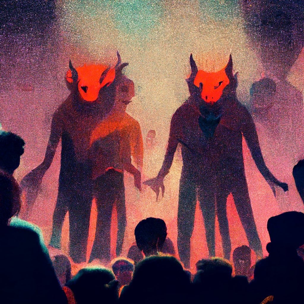 K_Mc_Max's tweet photo. Demons’ Day at the Indie Rock Concert #Art #AI #AIArt https://t.co/qw9lJttOxb