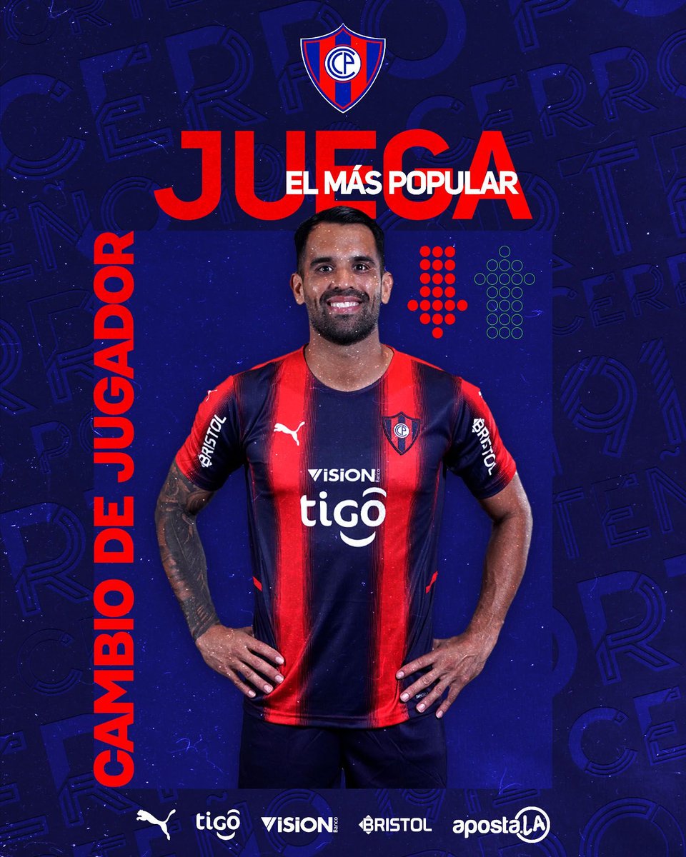 CCP1912oficial's tweet photo. Primer cambio en el Ciclón 🌪
🔄 Enzo Giménez x Carlos Rolón
Cerro Porteño 0 - 0 Libertad
⏱: 31’ PT
#JuegaElMásPopular
#CCPLIB https://t.co/DXfKzHWZ3k