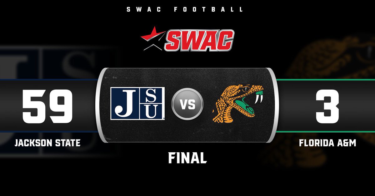 theswac's tweet photo. SWAC Football Final Score: Sept. 4 https://t.co/ilxwjpFAOi