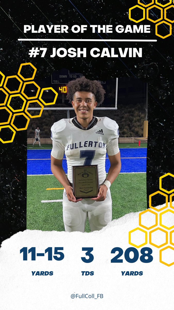 FullColl_FB's tweet photo. Player of the Game @J_Calvin17 https://t.co/QxxqPuX2lw