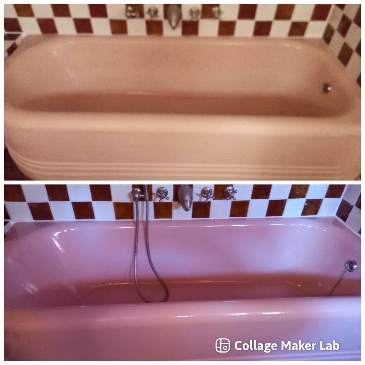 TheBathBusiness's tweet photo. Before and after bath. Different colour due to increased light levels. https://t.co/ozFpjGBj6o