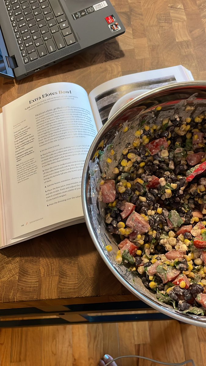 Off2Explore's tweet image. The Good Enough cookbook from @leelb is fantastic! This elote bowl is heaven on a plate.