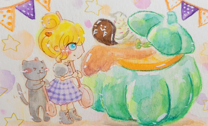 #sns秋の芸術祭2022食欲の秋ハロウィンイラスト描きたいです～ 