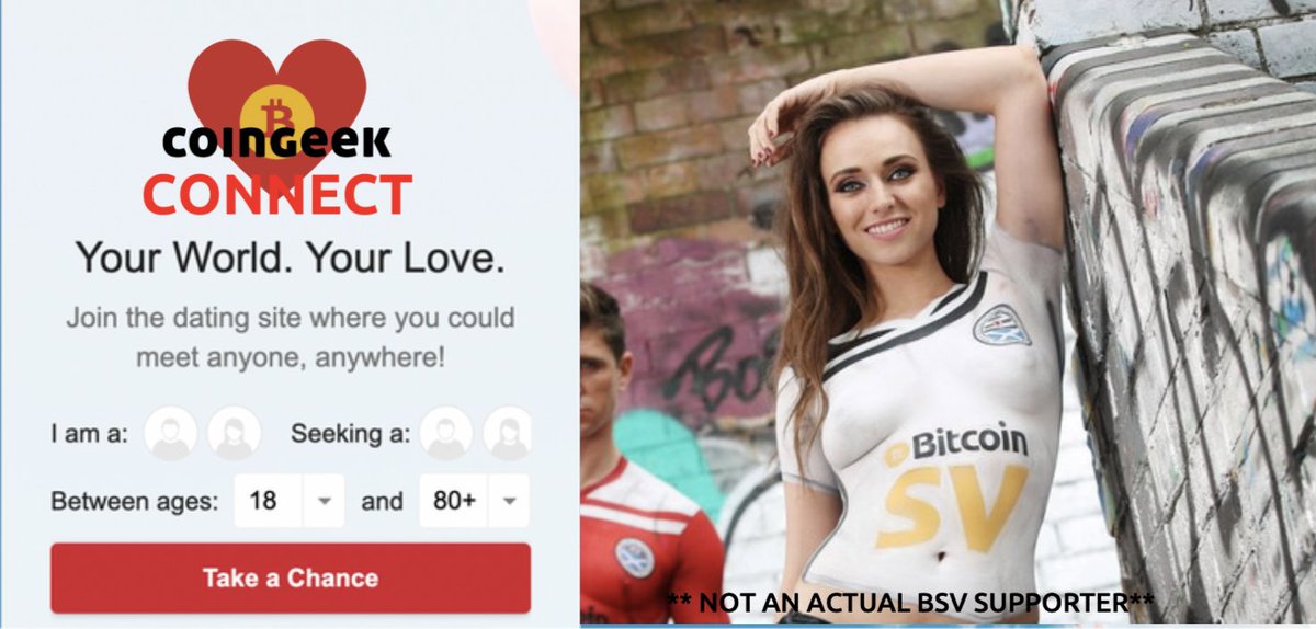thesoontimes's tweet photo. BREAKING: Coingeek launches new "Coingeek Connect" BSV dating service as part of broader Ayre initiative to find girlfriends for BSVers. https://t.co/zKvGKclAK5