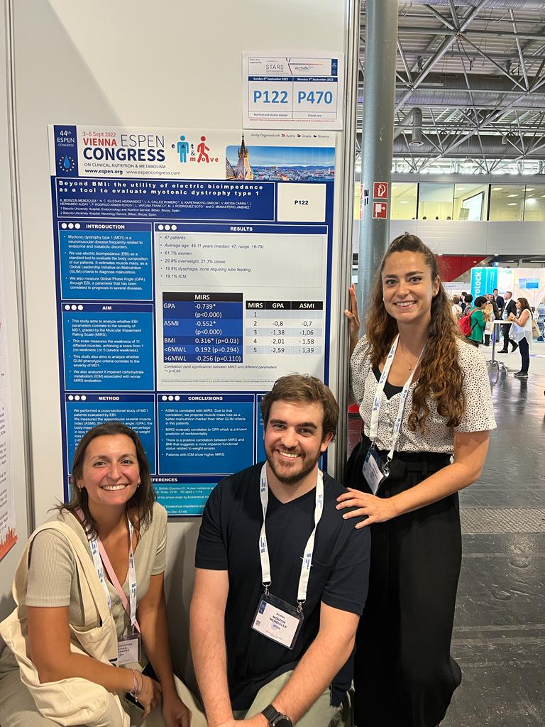 cova_nata's tweet photo. Presentando nuestro trabajo sobre la utilidad de la bioimpedancia en la valoración nutricional de los pacientes con DM1 en el congreso #ESPEN2022 #Steinert #osibasurto @andomonz https://t.co/NlDNnLihb6