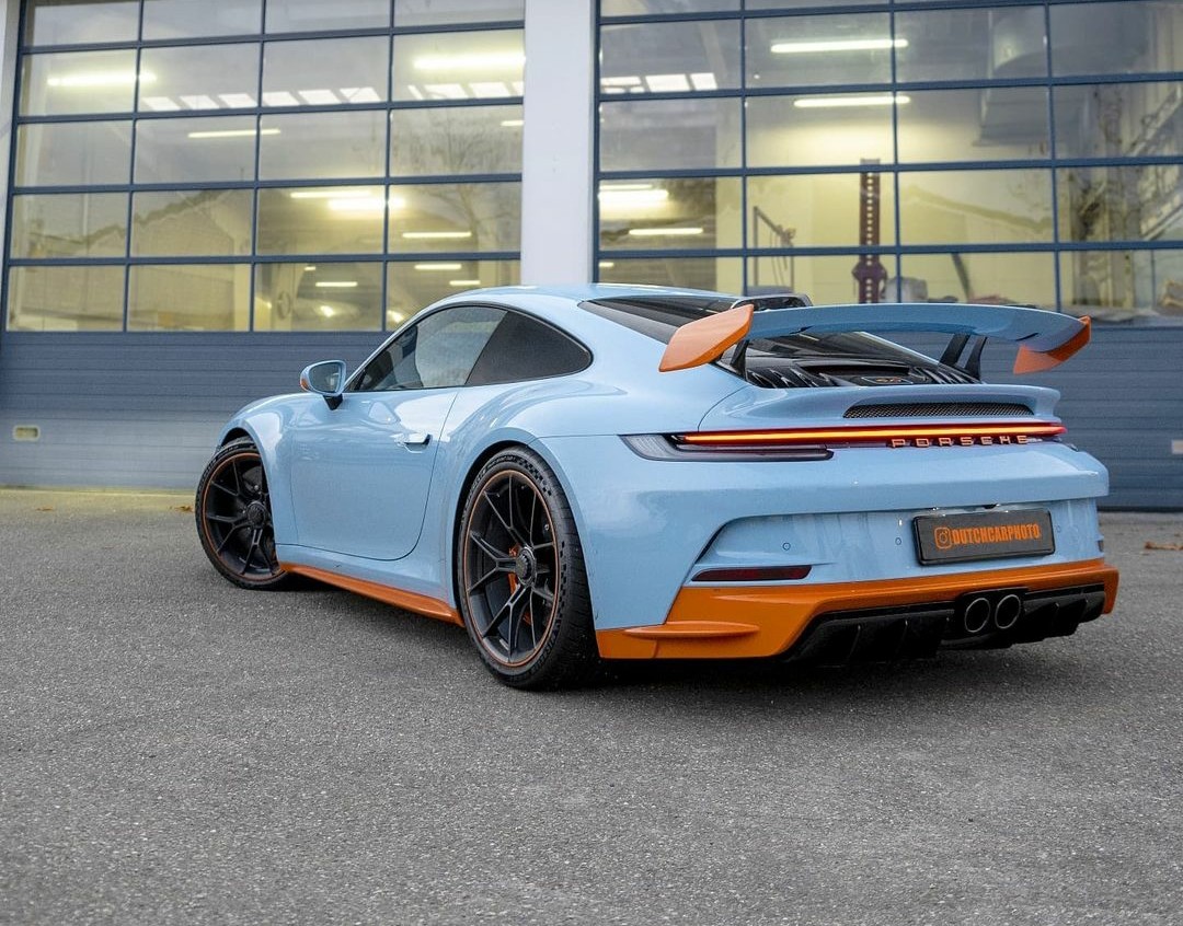 PorscheCIub's tweet photo. Gulf Blue 992 GT3 https://t.co/nHYih1Evmf