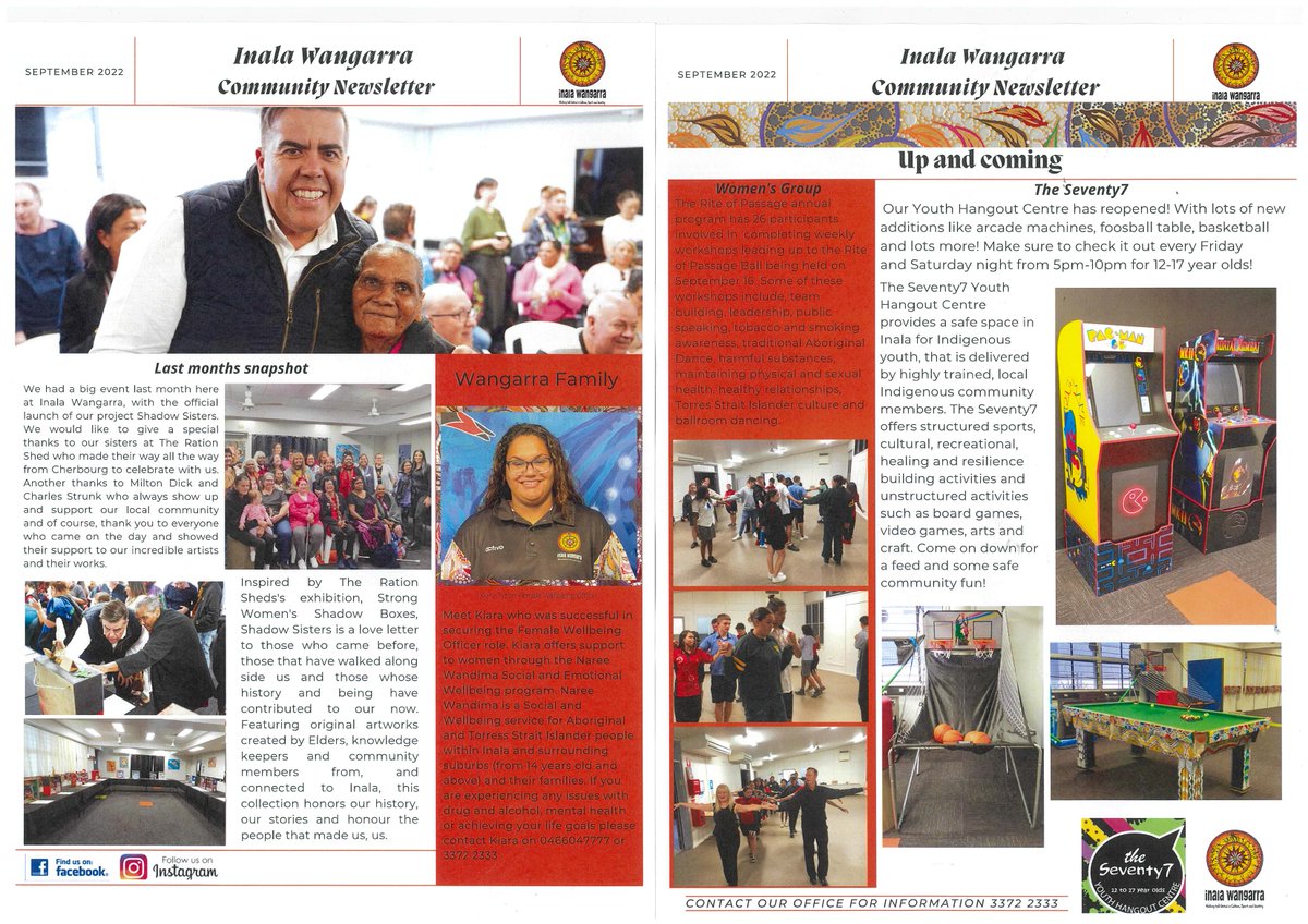 Enjoy our September newsletter! For any more information on our programs call our office on 
3372 2333