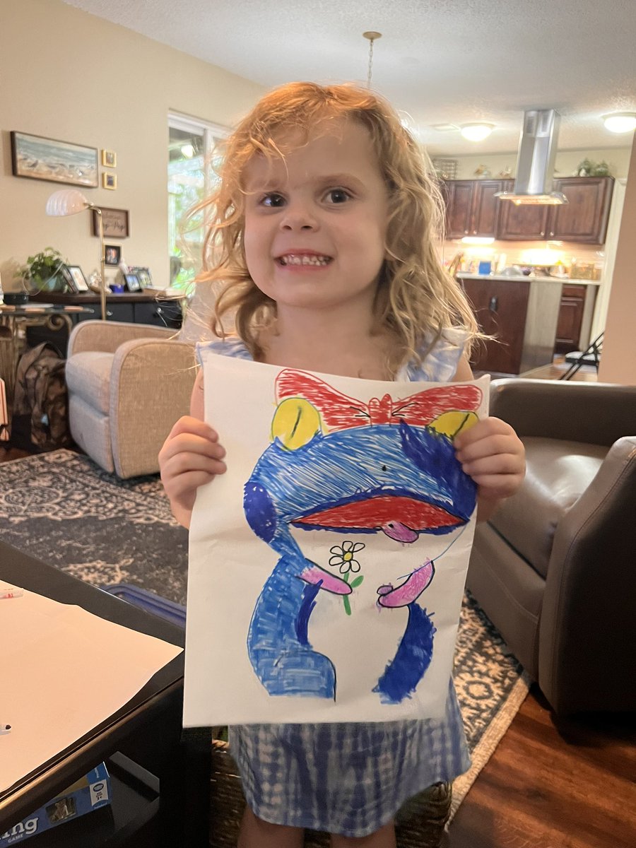 Vladamir_Pootin's tweet photo. Watch out @itsoodon,  my four year old is trying to rival your hopper greatness (if only we could agree on which blue marker to use)

@HappyHoppersNFT #hoppertime #CNFT https://t.co/Ce7I0nzWkz