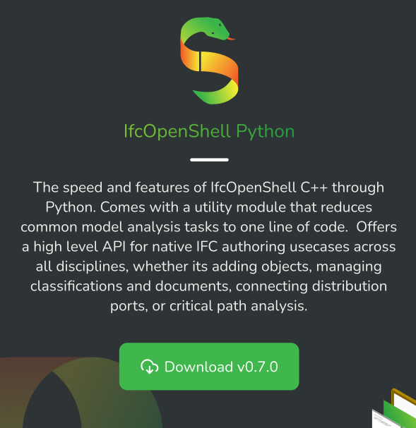 BonsaiBIM's tweet photo. Yes. Go #OpenBIM. Go #OpenSource. Did you know that #IfcOpenShell can be installed from #Pip? Just do `pip install ifcopenshell-python` and you're ready to start hacking on #NativeIFC! If your company uses #OpenSourceBIM , consider a small donation to https://t.co/dlxXSTbdCU :) https://t.co/4Kna69ZsPr