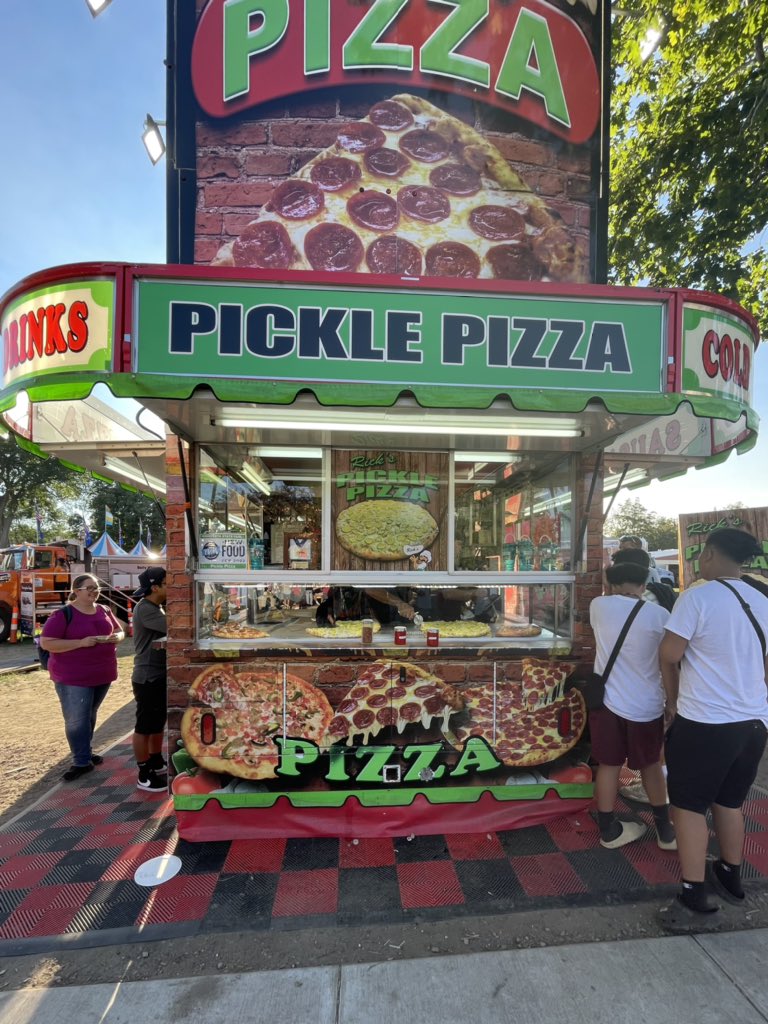 BrianHalverson's tweet photo. Just spoke to the person second in line for pickle pizza who said they’d been waiting an hour to get to that point.
Then I walked away and was immediately hit up for a low five by a stranger.
So, I’ve got that going for me.
#whichisnice https://t.co/KWsRcWaNF7