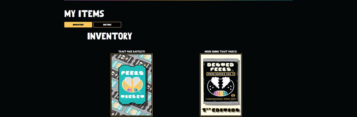 1991ForAiur's tweet photo. Got mine @DentedFeelsNFT @Dentinmyhead packs and raffles LFG🔥🔥🔥 #DentedNotBroken #FeelsOverload https://t.co/bQrtp1XZVc