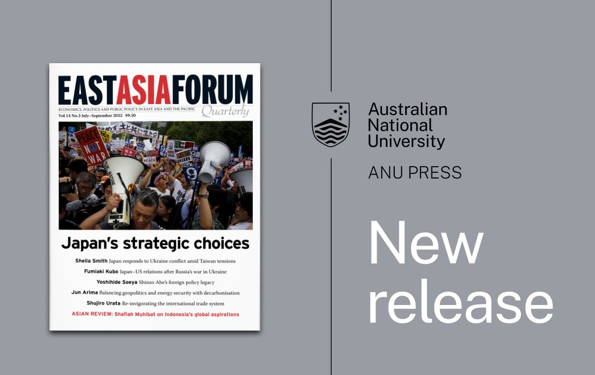 ANU_Press's tweet photo. OUT NOW: The articles in the latest volume of 'EAFQ' examine the challenges and opportunities that Japan is facing and explore its future in an era of growing uncertainty.
 
Download for free: https://t.co/yp5fUlrqJC https://t.co/qlYEzxx3WA