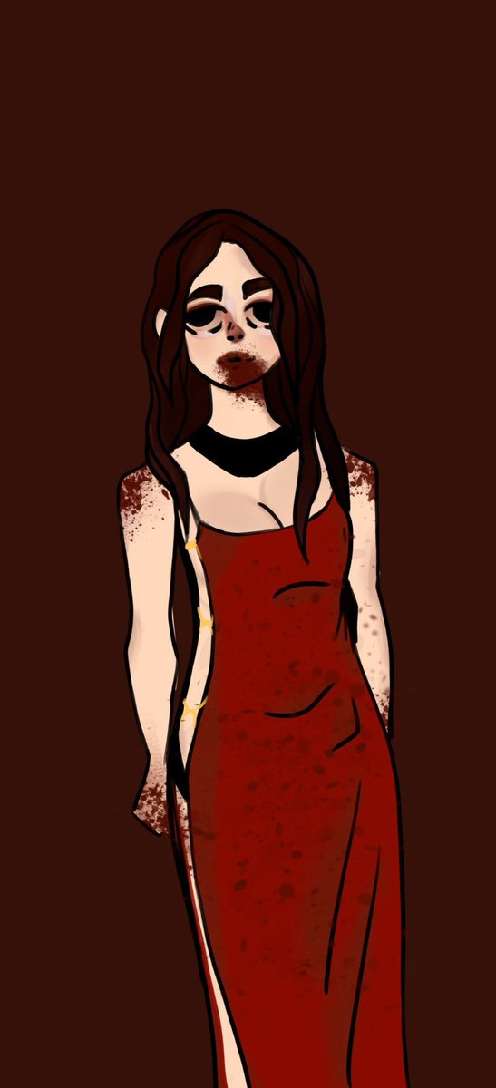 kitty0me's tweet photo. I think she ate someone 🤔 #draw #digitalart #krita #blood https://t.co/EODvlIBAFn