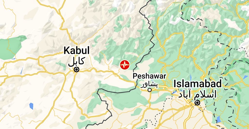 weatherwalay's tweet photo. ⛔#EARTHQUAKE / #PAKISTAN:
Magnitude 5.3 earthquake #tremors hit #Islamabad, #Murree and various parts of N #Punjab &amp; #KhyberPakhtunkhwa incl. #Peshawar. 

👉#EPICENTER: 18 km from Kuz #Kunar, #Afghanistan
👉2022-09-05 02:57:36
👉34.675°N 70.737°E
👉Depth10.0 km

#PakWeather https://t.co/TQFYAgRqYT