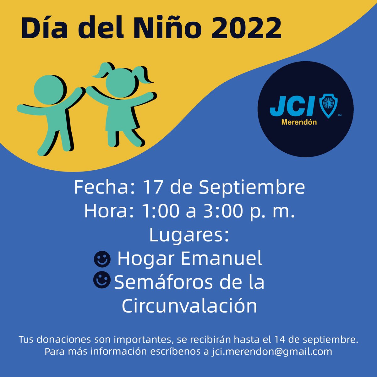 Estamos a 13 días!!!! 
Únete a esta noble causa, porque los niños también merecen que se les celebren su día 🎉🎉🎉🎉
Un granito de arena que dones será de gran impacto.
Proyecto liderado por nuestra Jr. Ana Marcela Argeñal ✨✨
#JCIHONDURAS #lideraresnuestrodeber