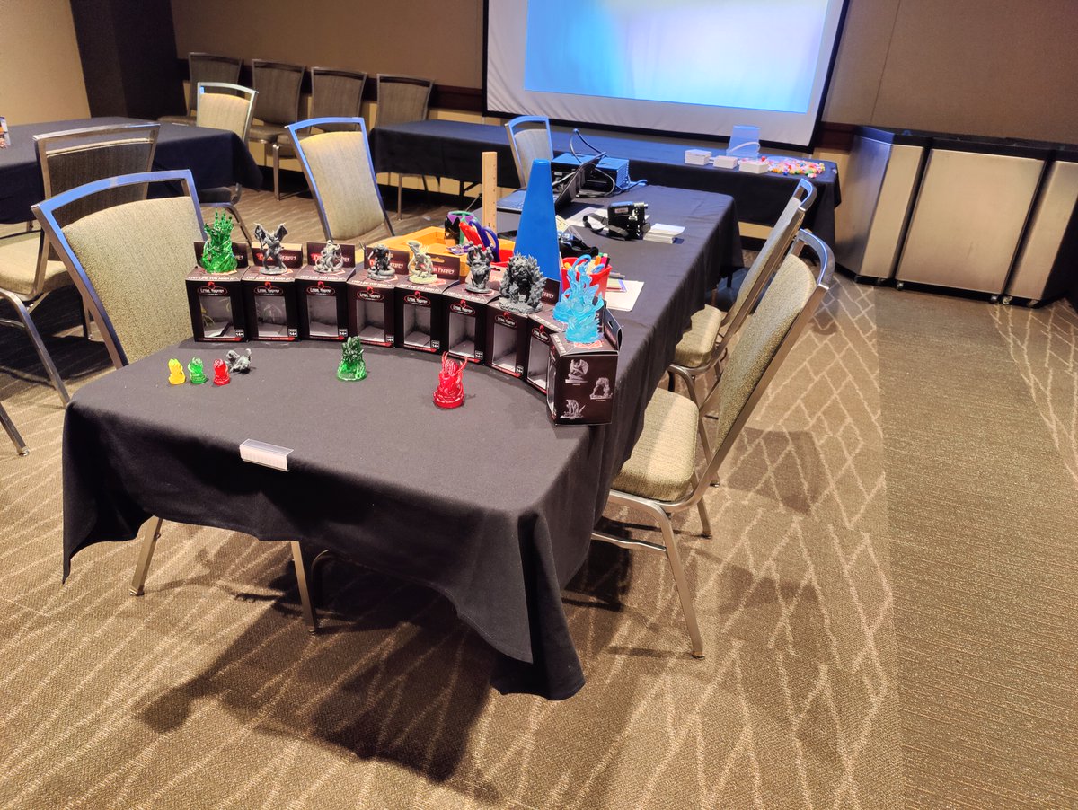 Alexandria_RPG's tweet photo. Our Game Design Masters Challenge is about to begin. It is #ironchef for #ttrpg creators. This year we have @adamjohns, @valorliana, and @promethiumbooks. We look forward to your help in designing and testing these games.
Thanks to @lethalshadows for the minis! https://t.co/200wHOum4p