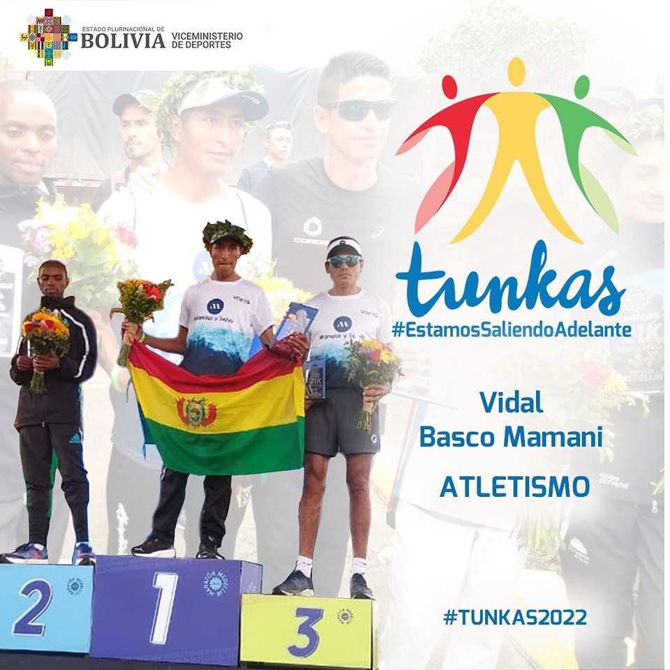 LaRazon_Bolivia's tweet photo. #Polideportivo #VidalBasco
.@Marcas_LaRazon
El fondista #Tunka, el orureño Vidal Basco Mamani, ganó la media Maratón Medellín, Colombia, este domingo, con un tiempo de 1:04:23 de los 21 kilómetros de recorrido. (📸 Viceministerio de Deportes) https://t.co/nkO0A8Xrxv