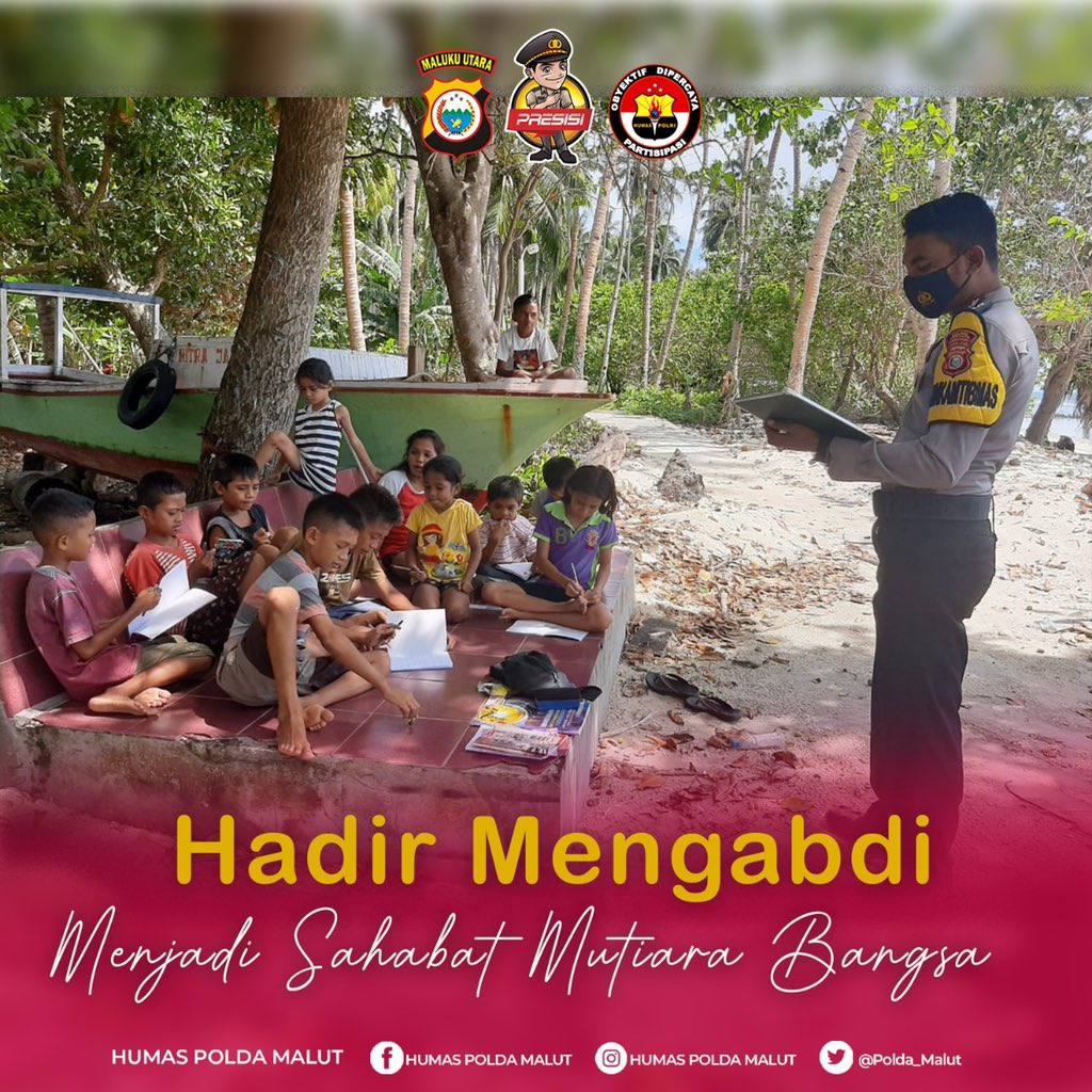Polda_Malut's tweet photo. Potret Bhabinkamtibmas Batang Dua bersama anak” pesisir pantai sedang belajar bersama
@divisihumaspolri @dutahumaspoldamalut
@polisiselebriti
#poldamalut #malukuutara #tidore #tobelo #maba #bacan #morotai #jailolo #weda #sanana #taliabu #halmahera #MalutMempesona https://t.co/bSCwyiEgtS