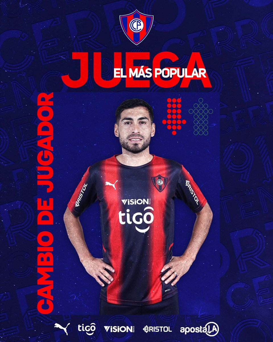 CCP1912oficial's tweet photo. Cuarto cambio en el Ciclón 🌪
🔄 Gabriel Báez x Federico Carrizo
Cerro Porteño 0 - 0 Libertad
⏱: 26’ ST
#JuegaElMásPopular
#CCPLIB https://t.co/pAJVJY0Zmp