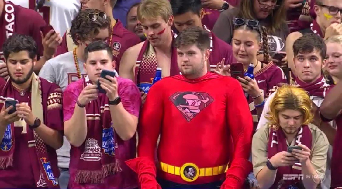 UnnecRoughness's tweet photo. Superman has always been an FSU fan https://t.co/5RE2S50rA8