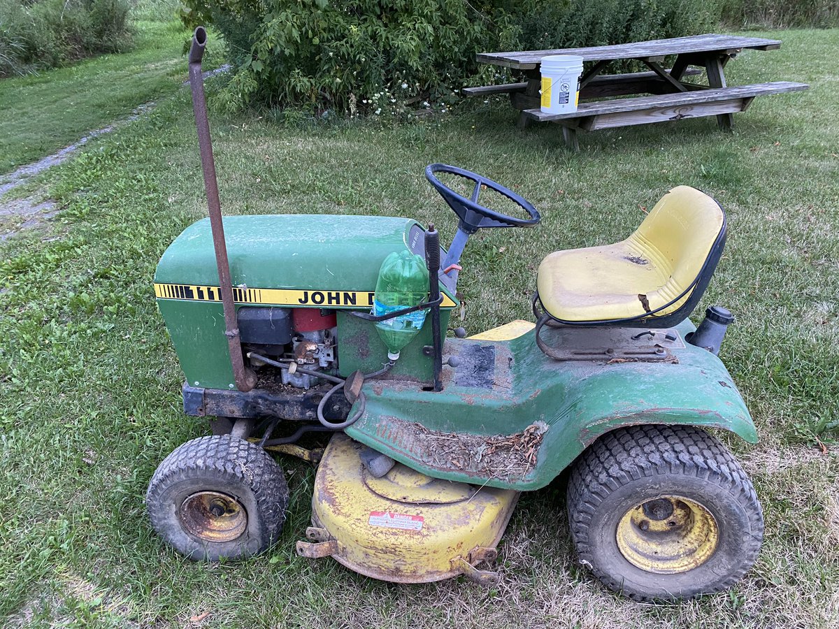 SaraMilonovich's tweet photo. Check out this beauty hot off the showroom floor 😂 #redneck #upstateny #macgiver #rednecksareprolabor #LaborDay #JohnDeere https://t.co/QfFCrM0z81