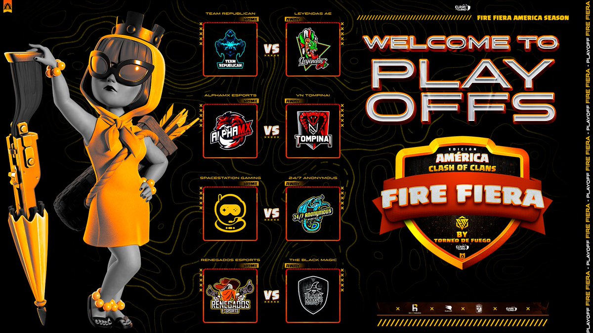 TorneoDeFuego's tweet photo. ๐ฅDouble Elimination Bracket๐ฅ
1.- @TeamRepublican1 ๐ @LEYENDASAE_MX
2.- @AlphaMxEsport ๐ @TompinaiEmpire
3.- @SpaceStationCOC ๐ @247_anonymous1
4.- @RenegadosCocMex ๐ #TheBlackMagic
Make your predictions!๐ฅ๐คฉ https://t.co/faR1Vargmi