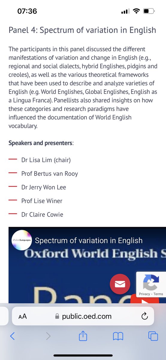 Check out Panel 4 on the spectrum of variation in English, which I chaired, w/ panellists <a href="/bertus_vanrooy/">Bertus van Rooy</a> <a href="/ClaireSCowie/">Claire Cowie</a> <a href="/jerrywonlee/">Jerry Won Lee</a> &amp; Lise Winer <a href="/OED/">The OED</a> World English Symposium 2022 public.oed.com/world-englishe… <a href="/CurtinEducation/">CurtinEducation</a>