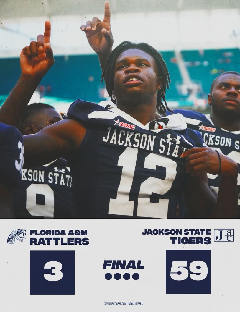 Thee FINAL❗️🐅🏝 

#IBelieve #JSU