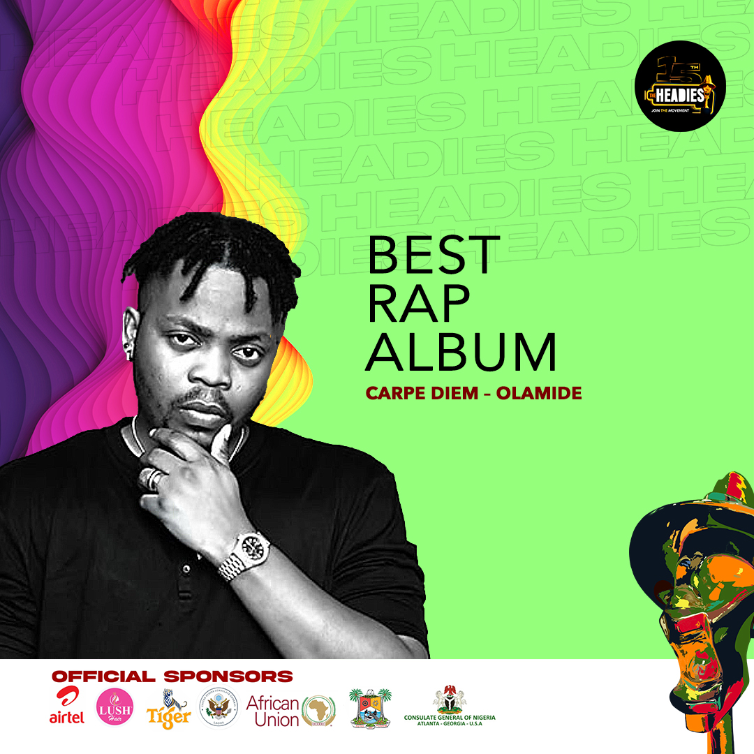 'Best Rap Album' Award - Carpe Diem by Olamide.