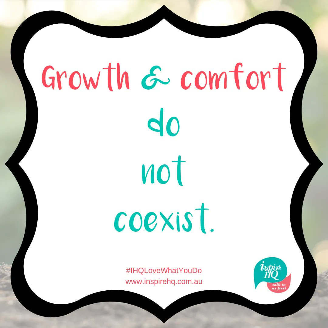 Inspire_HQ's tweet photo. You can't grow if you're comfortable - career growth comes from stepping out of your comfort zone.
#careermotivation #careerinspiration #mondaymotivation https://t.co/lB9cp9tLas