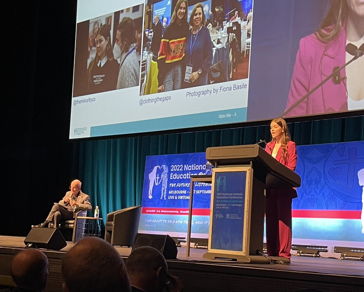 LWholley's tweet photo. The first keynote has been very powerful. 

The future is listening - The future is here today.

Thank you Fr Anthony Gittins CSSp and Madeline Forde. 

#ncec2022 #thefutureislistening @NatCathEd https://t.co/l3C2ReN4zS