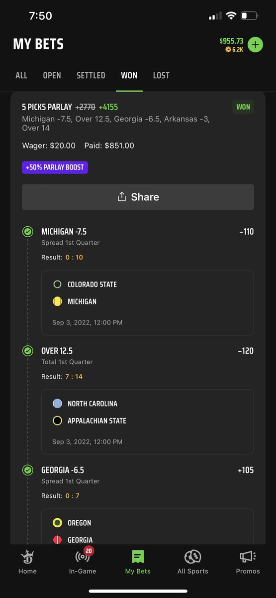 Dmo_5's tweet photo. Something light on em @DKSportsbook https://t.co/roQ1SM4NhC