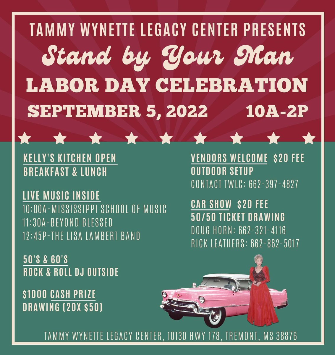 ItawambaCDC's tweet photo. Join us tomorrow to celebrate the 1st Lady of Country Music, Mrs. Tammy Wynette! https://t.co/QBjhlDQ16m