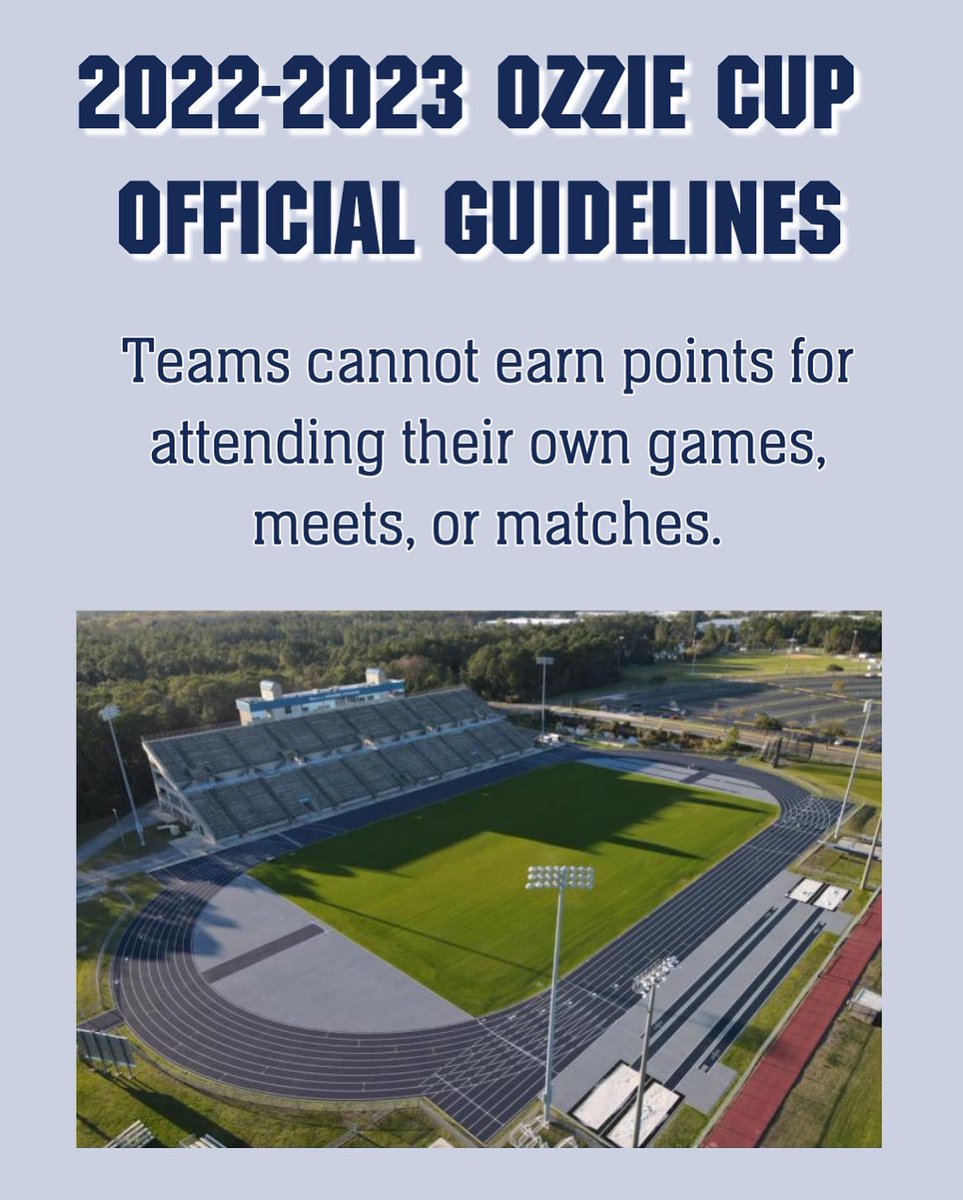 unfsaac's tweet photo. The Ozzie Cup is a contest within UNF athletics where teams can earn points based on attendance at sanctioned events! The team with the most points by the end of the year will receive a special award.

#ozziecup #fillyourcup https://t.co/I4OXeR0e2F