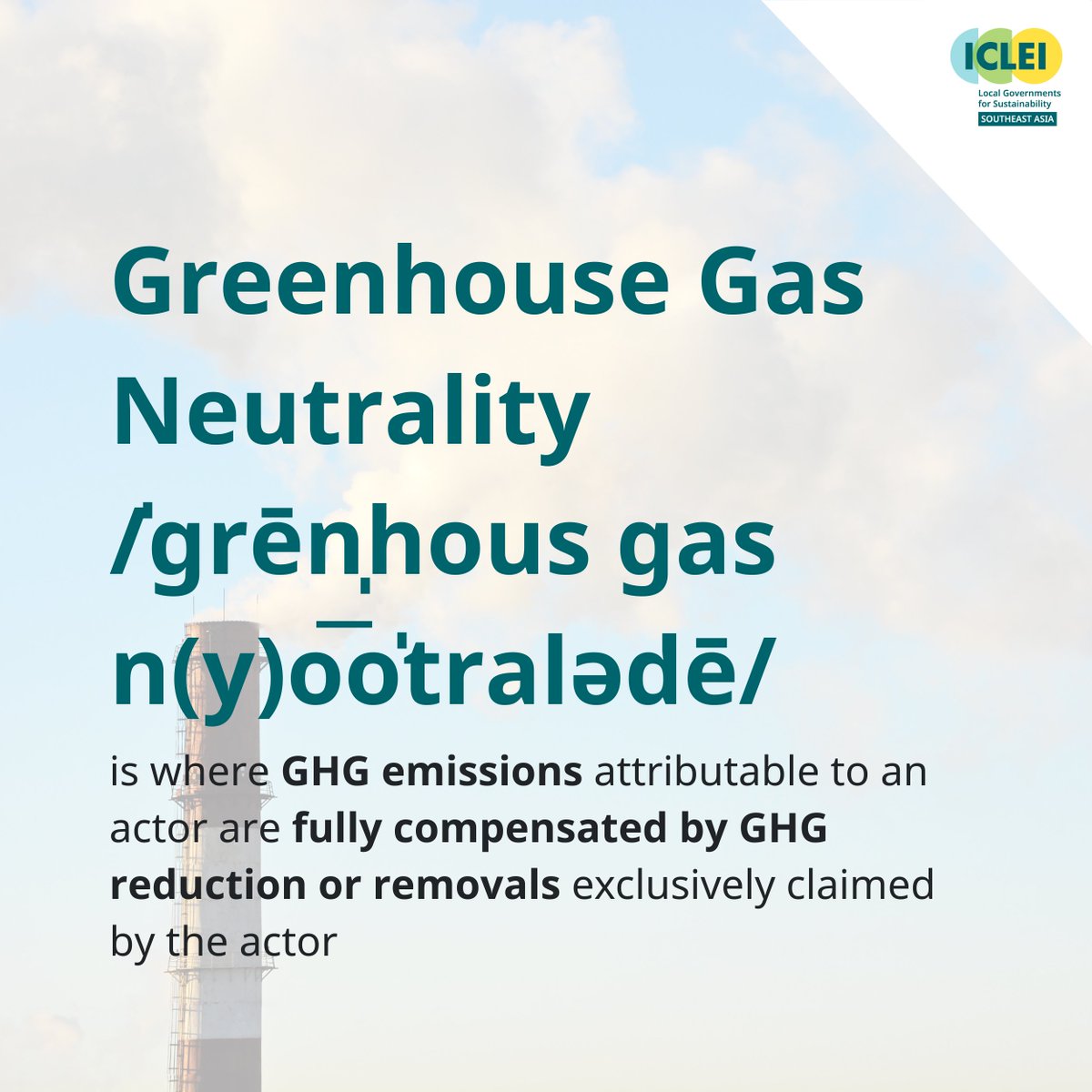 icleiseas's tweet photo. What does “GHG neutral(ity)” actually mean? 🤔

“Greenhouse gas emissions attributable to an actor are fully compensated by GHG reductions or removals exclusively claimed by the actor.” 

#GHGNeutrality
#Sustainable
#SutainableDevelopment
#RaceToZero
#CitiesRaceToZero https://t.co/xYtdN7QdgY