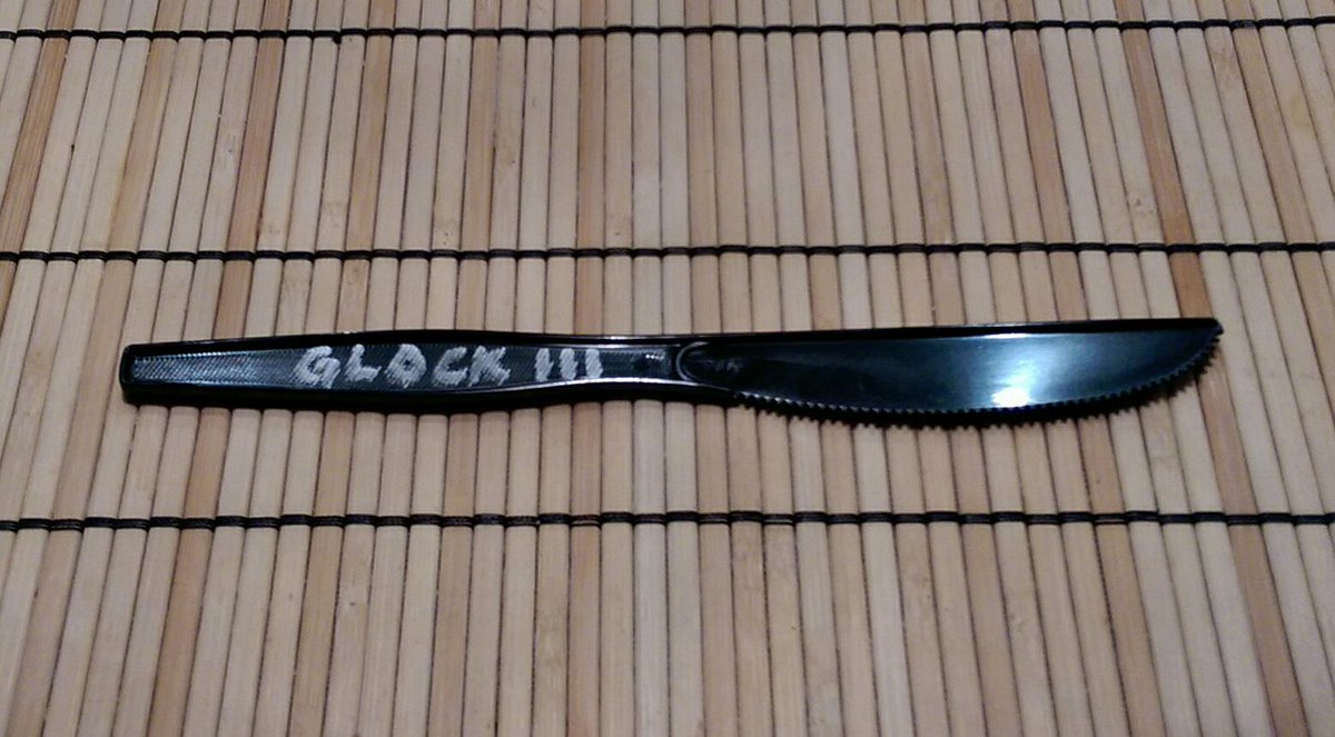 helicopterpage's tweet photo. @hrkbenowen #AssaultKnives like the Glock 111 are super dangerous semiautomatic polymer weapons of mass destruction. https://t.co/zRrF2QxLcz