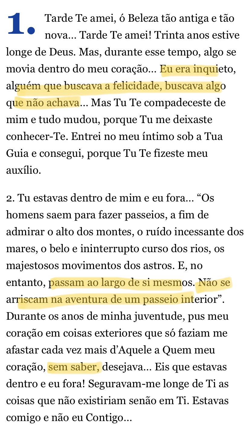 Tarde Te Amei LETRA Oração de Agostinho