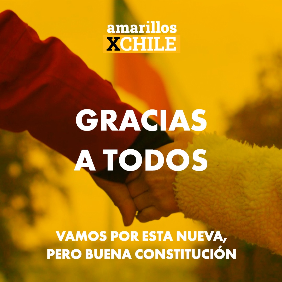 Amarillos_Chile's tweet photo. Este día la esperanza le ganó a la soberbia, a la intolerancia y al fanatismo.

Vamos por una nueva, pero buena Constitución 🌻

#Constitucion #RechazoConEsperanza #AmarillosPorChile https://t.co/UvZdBH5kRw