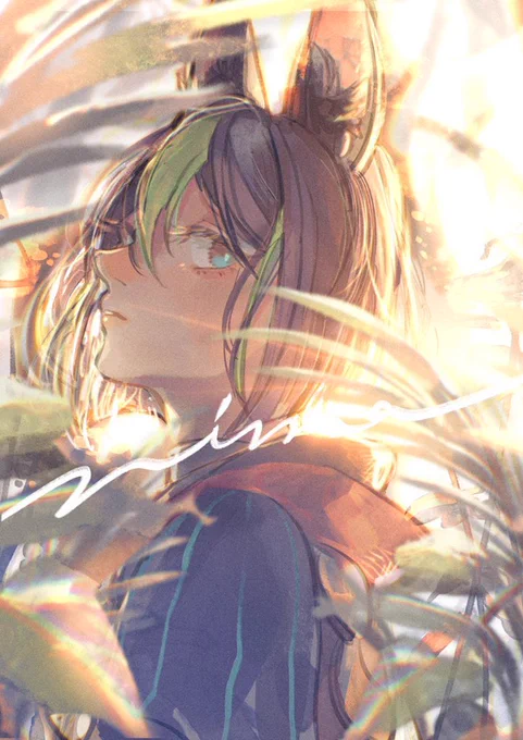 初めは左で完成じゃ!って思ってたけど翌日何か足りないと感じ植物を足した作品 