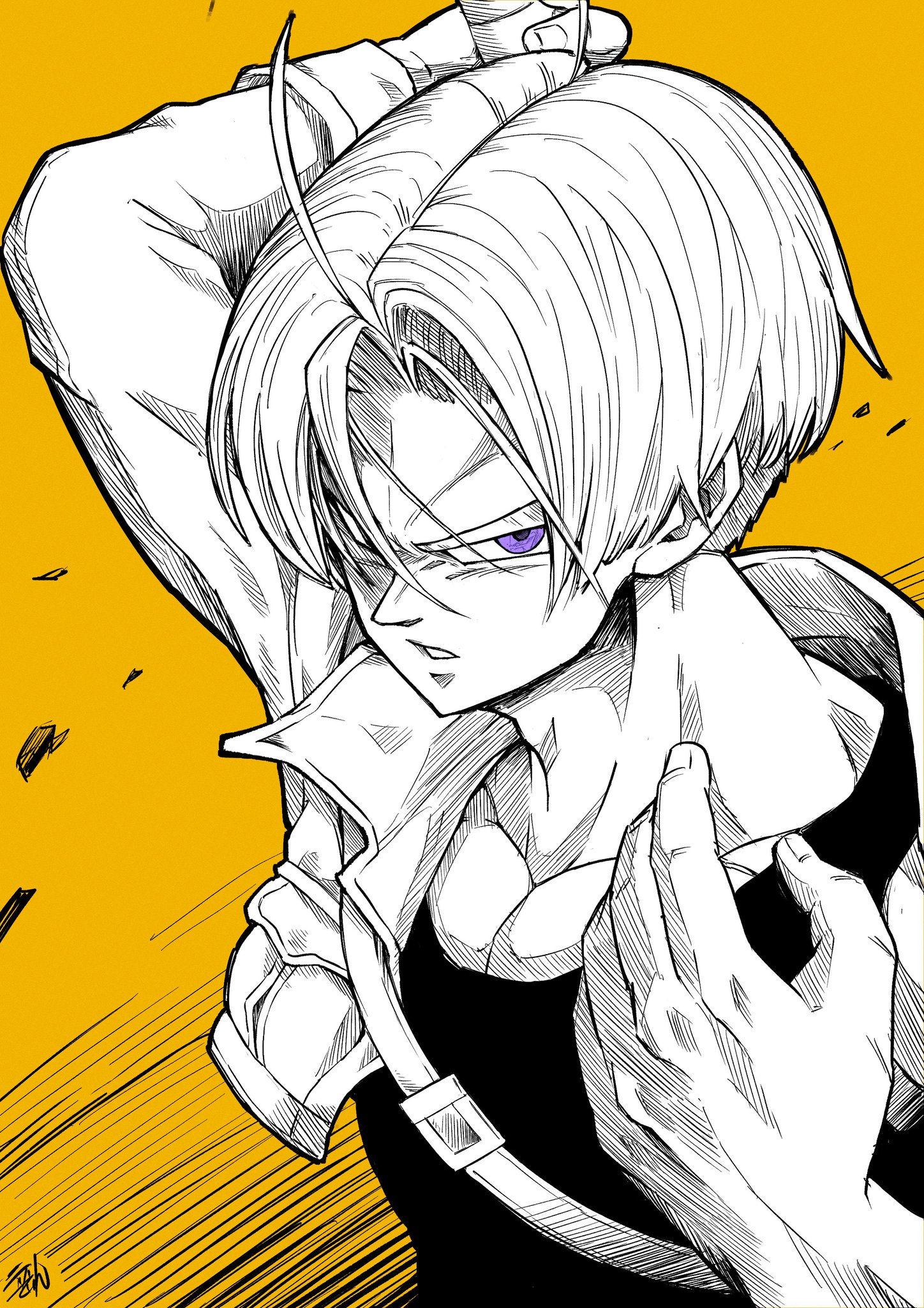 激レア】ドラゴンボール超 未来トランクス 色紙 鳥山明