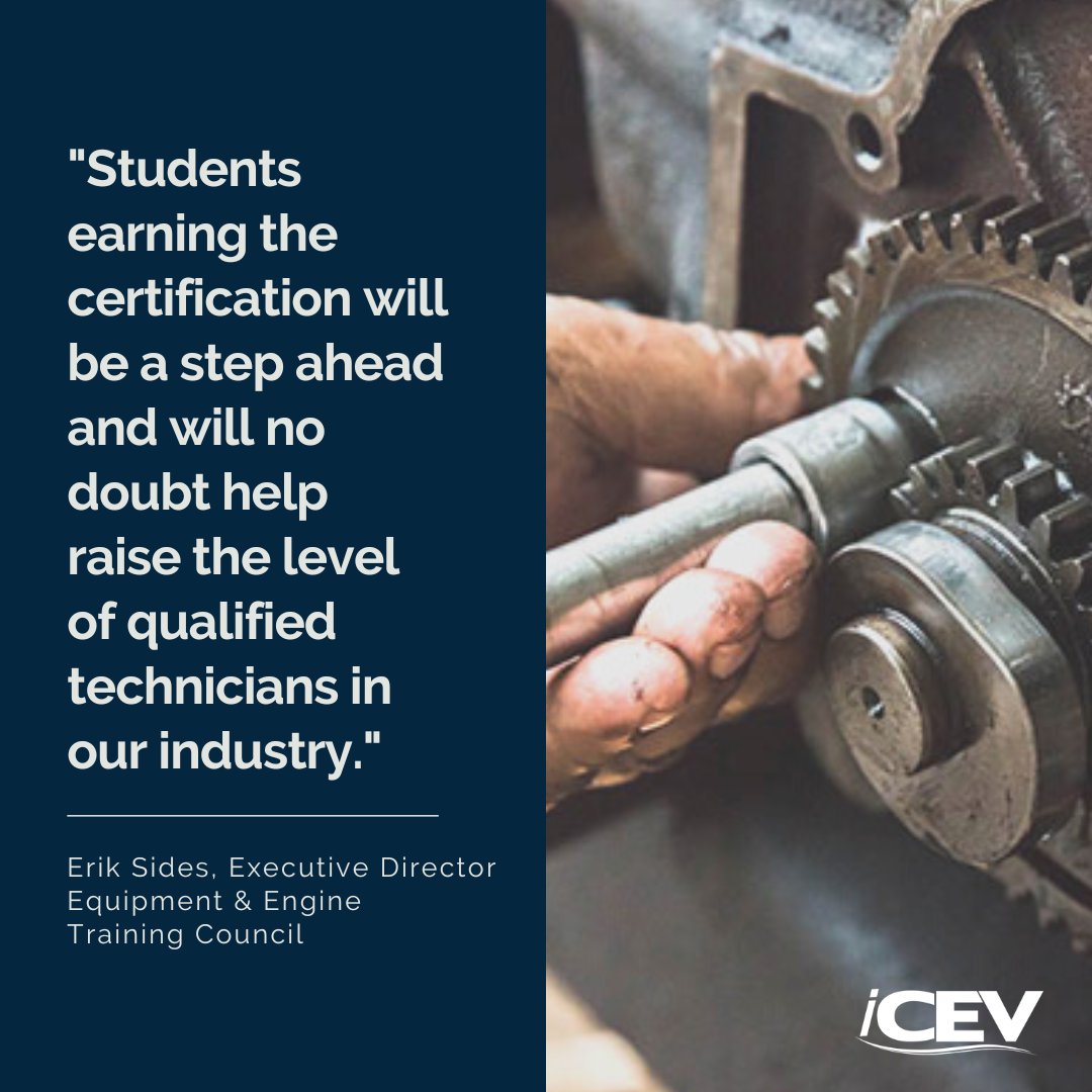 iCEV (@icevonline) on Twitter photo With the growing demand for qualified technicians in the power equipment industry, the <a href="/EETCcert/">Equipment and Engine Training Council</a> Principles of Small Engine Technology Cert lets students learn skills to kickstart a fulfilling career. Learn how to implement #industrycertifications today bit.ly/3ekqQTm With the growing demand for qualified technicians in the power equipment industry, the <a href="/EETCcert/">Equipment and Engine Training Council</a> Principles of Small Engine Technology Cert lets students learn skills to kickstart a fulfilling career. Learn how to implement #industrycertifications today bit.ly/3ekqQTm