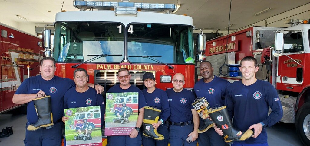 PBCFR's tweet photo. The community has been so generous! #THANKYOU for helping your #firefighters support local kids living with Muscular Dystrophy! #MDABootDrive #Station19 #Station14 #Station16 #Station17 https://t.co/dxfBaSeGa9