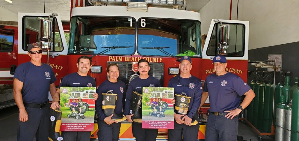 PBCFR's tweet photo. The community has been so generous! #THANKYOU for helping your #firefighters support local kids living with Muscular Dystrophy! #MDABootDrive #Station19 #Station14 #Station16 #Station17 https://t.co/dxfBaSeGa9