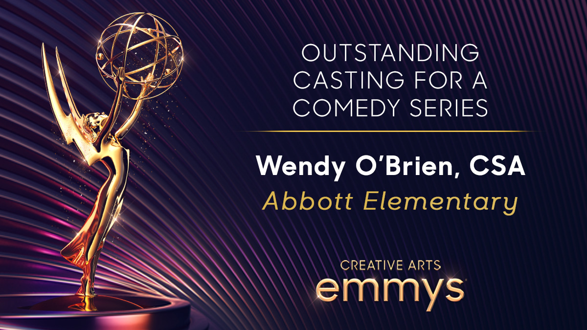 Television Academy (@televisionacad) on Twitter photo A+! The #Emmy for Outstanding Casting for a Comedy Series goes to Wendy O’Brien (<a href="/wobjaws/">Wendy O'Brien</a>) for <a href="/AbbottElemABC/">Abbott Elementary</a>! 🍎 #Emmys #Emmys2022 A+! The #Emmy for Outstanding Casting for a Comedy Series goes to Wendy O’Brien (<a href="/wobjaws/">Wendy O'Brien</a>) for <a href="/AbbottElemABC/">Abbott Elementary</a>! 🍎 #Emmys #Emmys2022